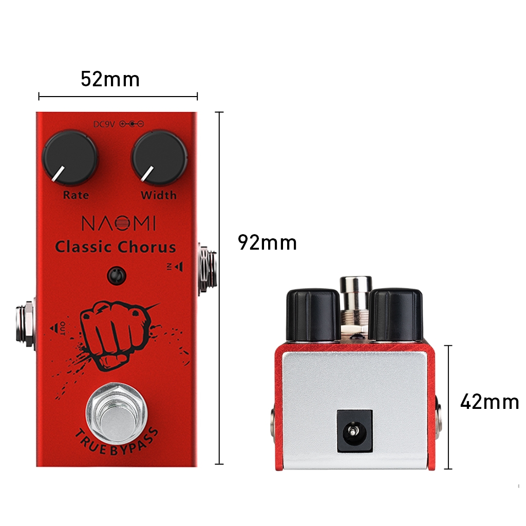 NAOMI Guitar Effect Pedal Full Bodied Sounds DC 9V Mini Single Pedal True Bypass #NEP-05 For Acoustic Guitar