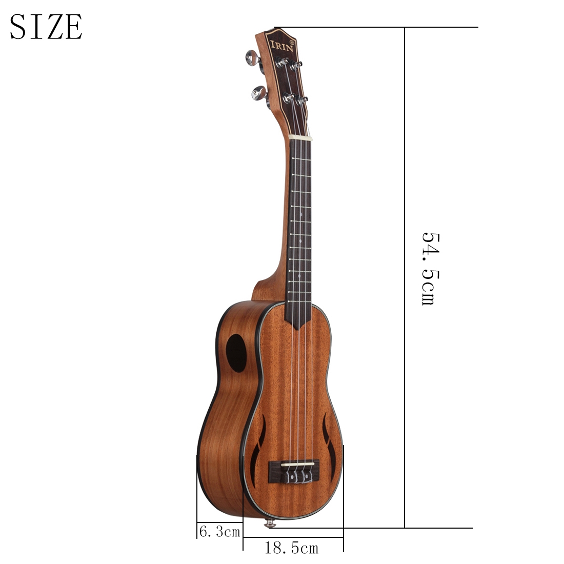 IRIN 4 String 21 Inch Walnut Wood Soprano Ukulele Acoustic Guitar Mahogany Fingerboard Neck Hawaii Guitarra