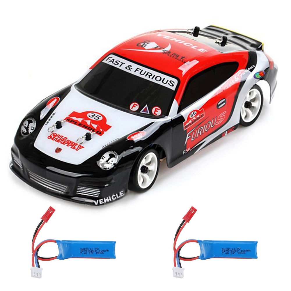 Wltoys K969 1/28 2.4G 4WD Brushed RC Car Drift Car Two Battery