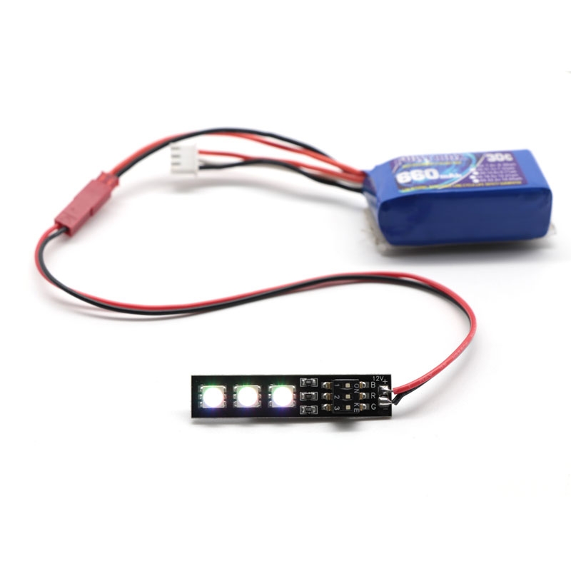 HSKRC 12V / 5V RGB5050 LED Light Switch Board 7 Colors 10-13V DC for DIY Multirotor RC Drone FPV Racing