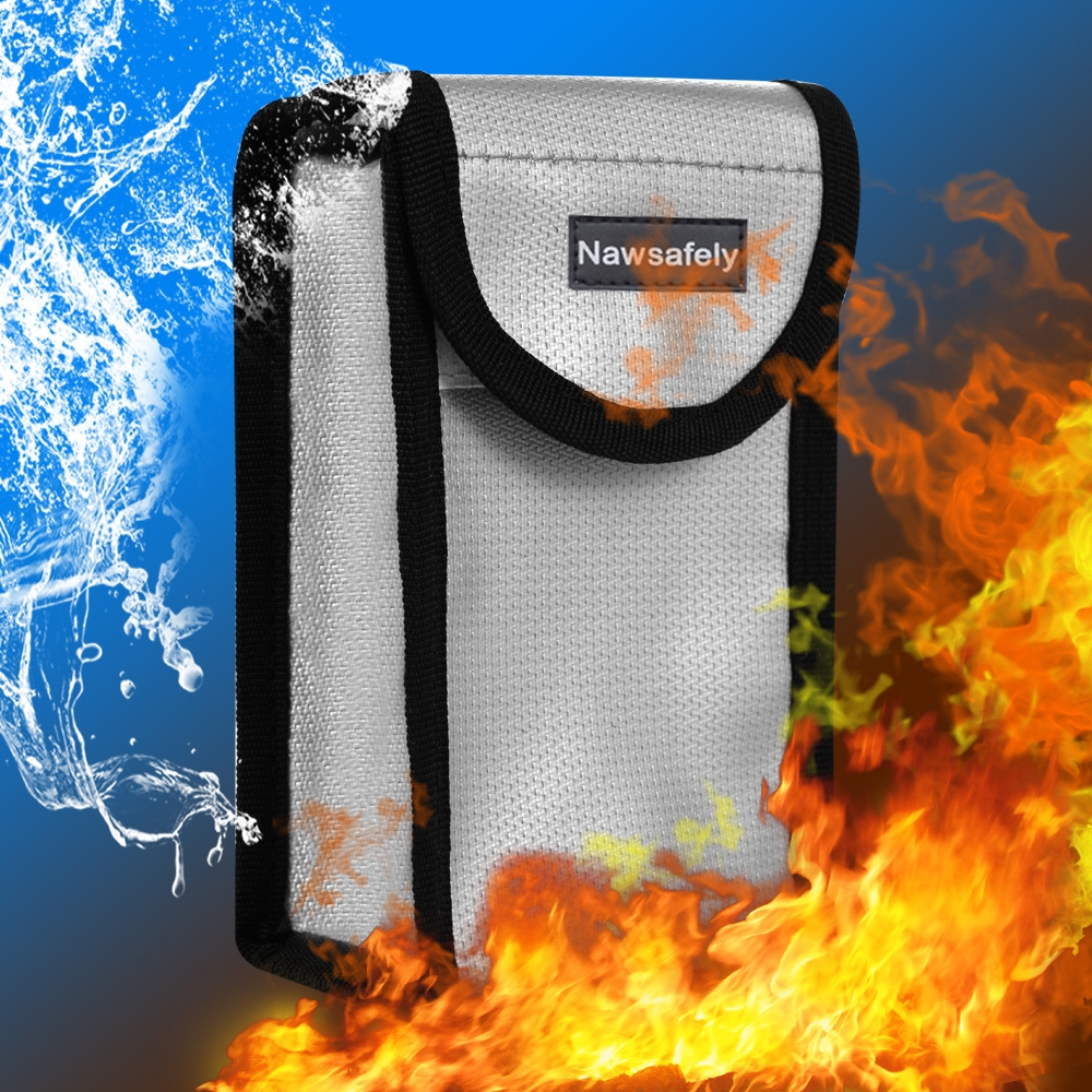 Nawsafely Waterproof Fireproof Explosion-proof Lipo Battery Safety Bag 140x90x55mm for DJI Phantom 2 3 RC Drone