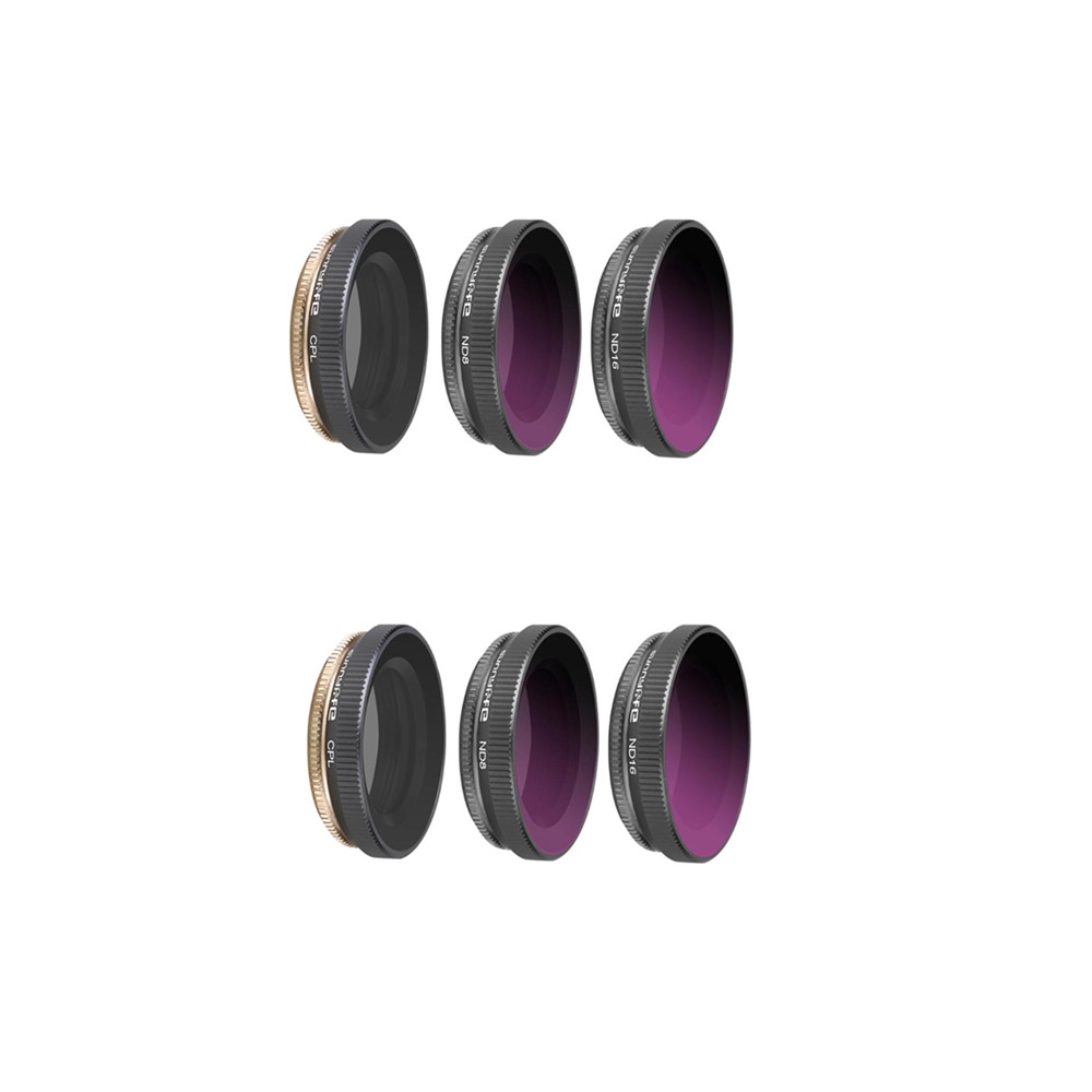 6pcs Sunnylife Diving Filter Lens Filter CPL+ND8+ND16 for DJI OSMO ACTION Sports Camera