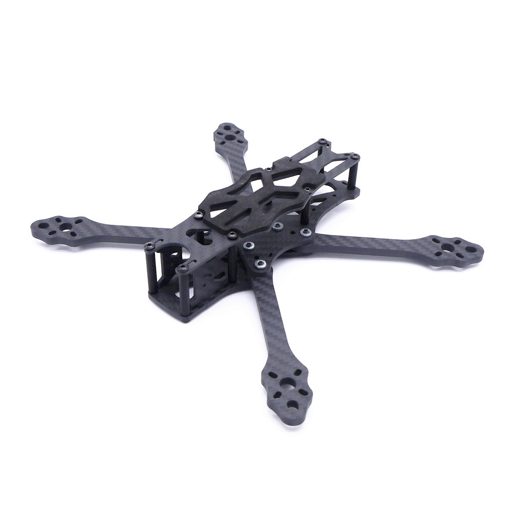 STEELE 5 220mm Wheelbase 5mm Arm Thickness Carbon Fiber X Type 5 Inch Freestyle Frame Kit Support DJI Air Unit for RC Drone FPV Racing