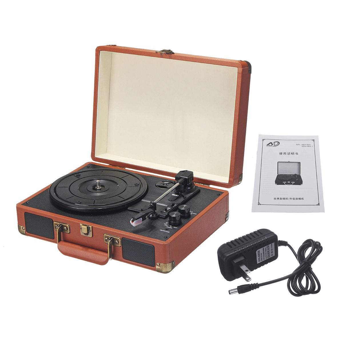 Bluetooth Vinyl Record Player Turntable 2.0 Stereo Speaker 3 Speed Radio