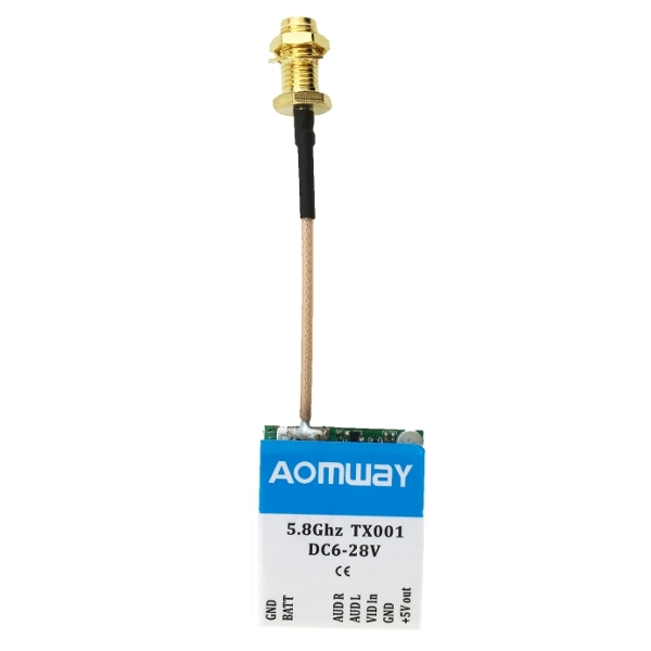 Aomway TX001 Adjustable Switchable 25mW/200mW/600mW 5.8G 40CH FPV Transmitter W/Without Extend Cord