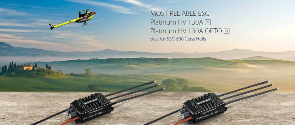Hobbywing Platinum HV 130A OPTO V4 Brushless ESC For RC Model