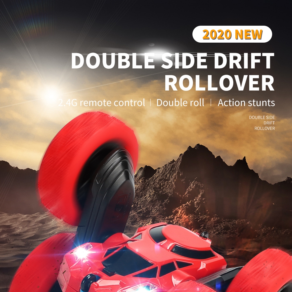 828A 1/24 RC Stunt Car 2.4G 4CH Deformation Tracked Rock Crawler 360 Degree Flip RC Vehicle Indoor Toys