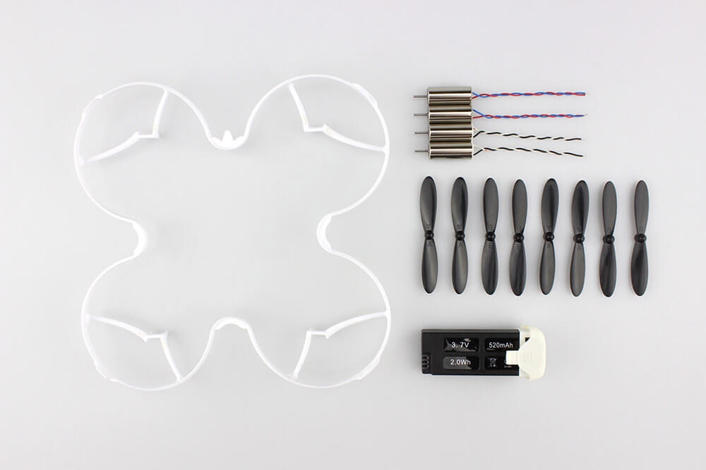 Hubsan H107C+ Accessory Kits Propellers Protective Ring Battery Motor - White