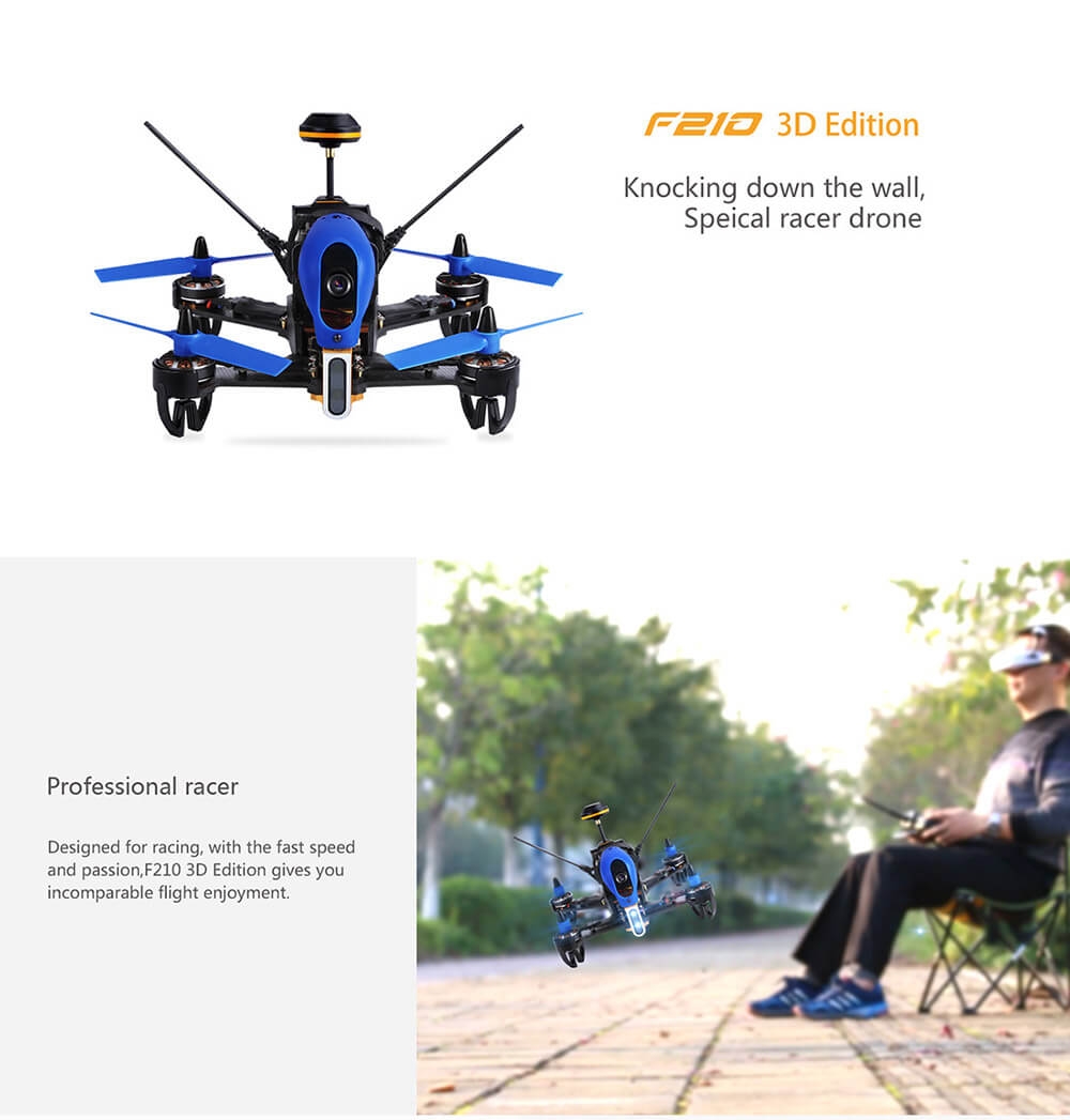 Walkera F210 3D Edition 700TVL HD Camera 5.8G FPV Racing F3D flight control RC Quadcopter RTF