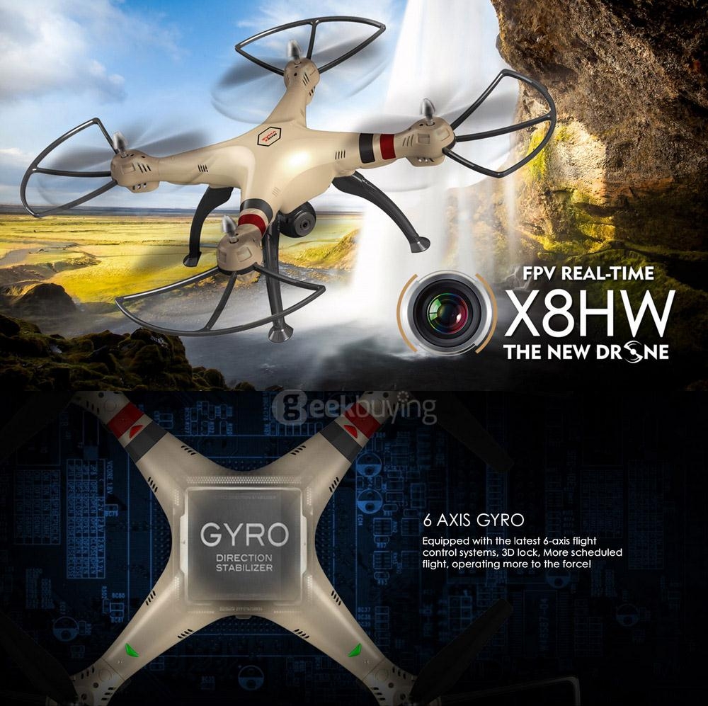 Syma X8HW WIFI FPV With 0.3MP HD Camera Altitude Hold 2.4G 4CH 6Axis RC Quadcopter RTF