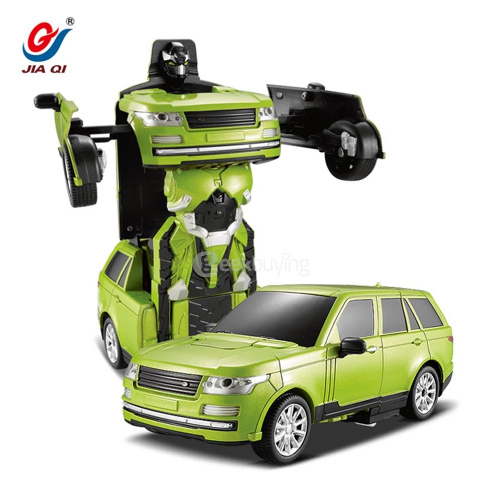 JIA QI 2.4G RC Stunt Robot Car One Key To Deform Remote Control Deformation Robot - Green