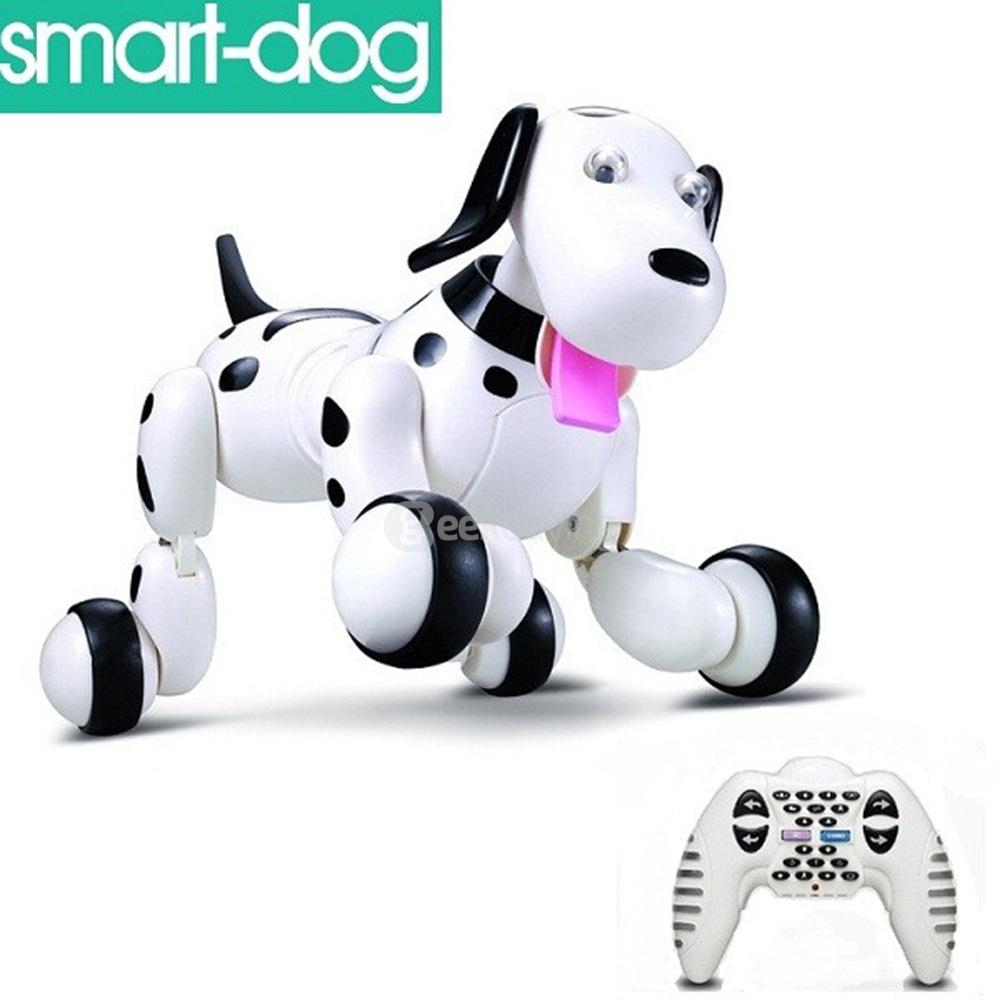 JG 777-338 2.4G RC Robot Smart Dog RC Intelligent Simulation Mini Dog - Black