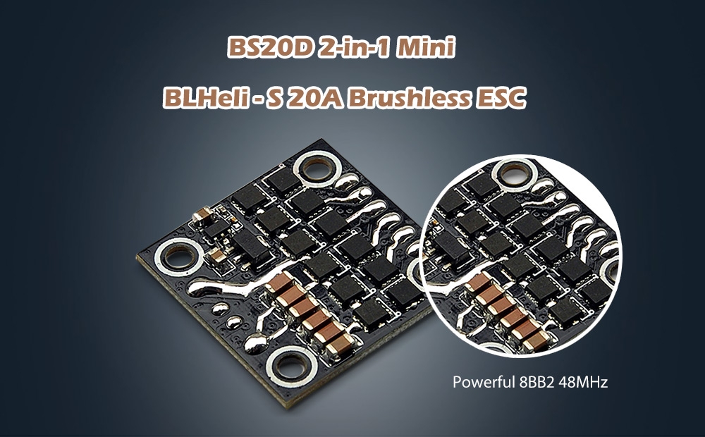 BS20D 2-in-1 Mini BLHeli - S 20A Brushless ESC
