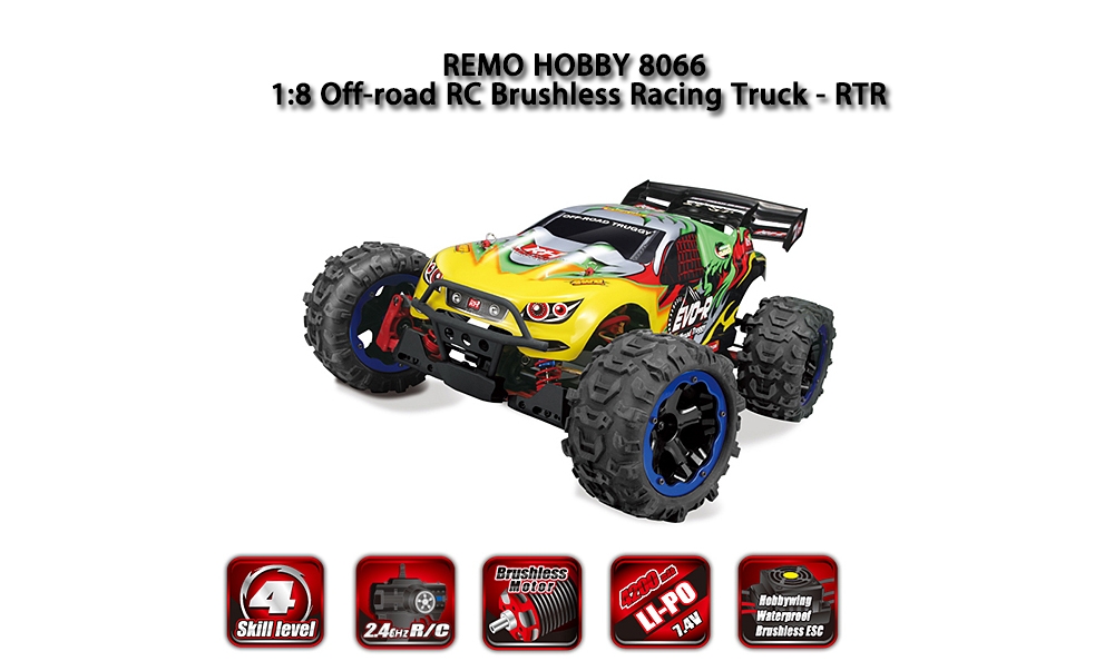 REMO HOBBY 8066 1:8 Off-road Brushless RC Truck - RTR