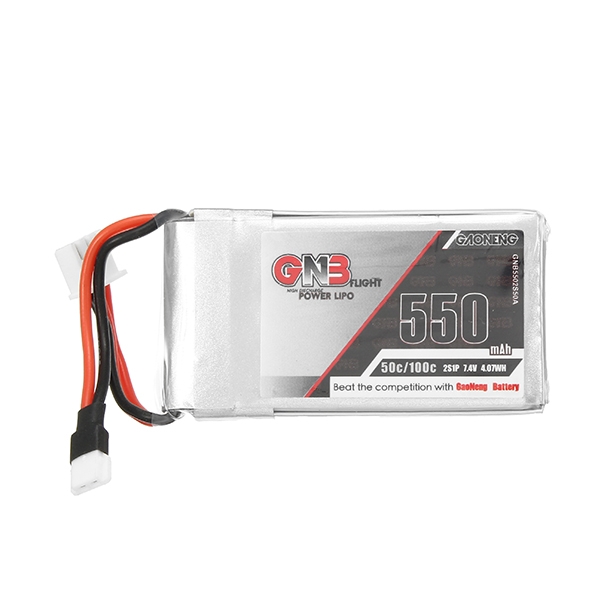 Gaoneng GNB 7.4V 550mAh 50C Lipo Battery White Plug