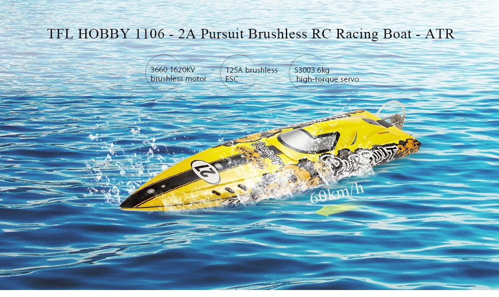 TFL HOBBY 1106 - 2A Pursuit RC Racing Boat - ATR