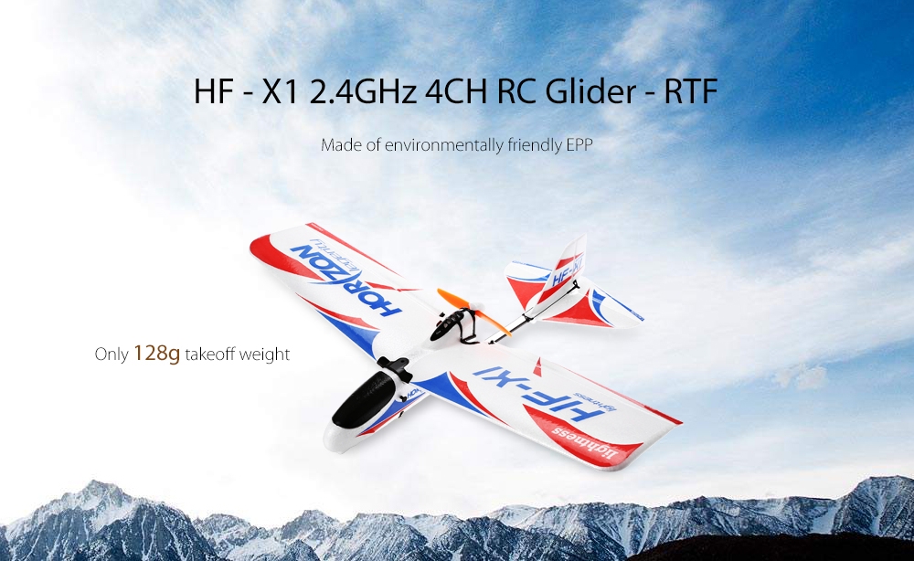 3E MODEL HF - X1 2.4GHz 4CH RC Glider - RTF