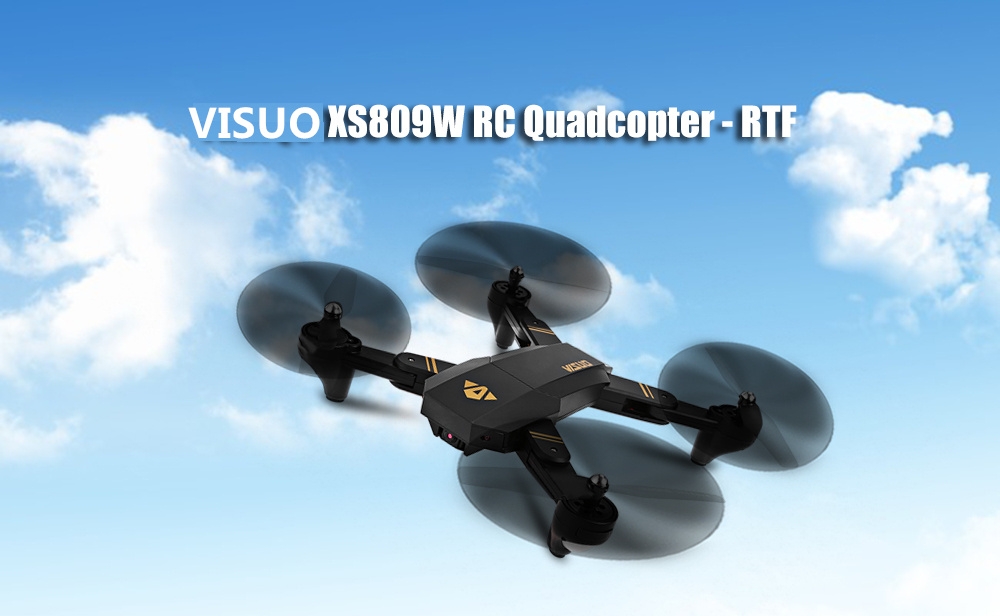 VISUO XS809W WIFI FPV With 2MP HD Camera Headless Mode Foldable Arm RC Quadcopter RTF