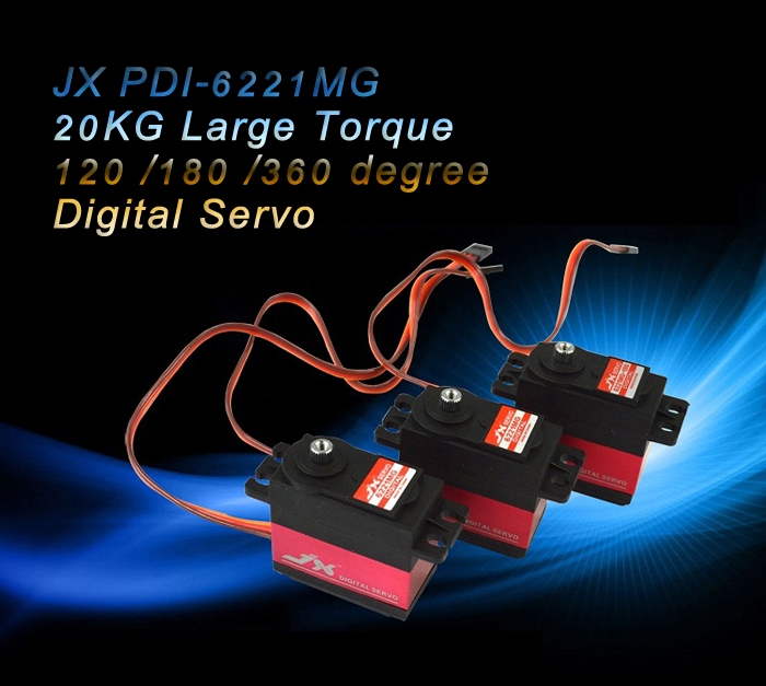 JX PDI-6221MG 20KG Large Torque Multi-Degree Digital Servo for RC models