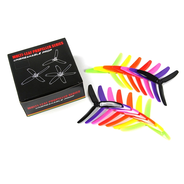 7 Pairs Kingkong 5X4X3 5040 5 Inch 3-Blade Rainbow Colorful Propeller CW CCW for FPV Racer 