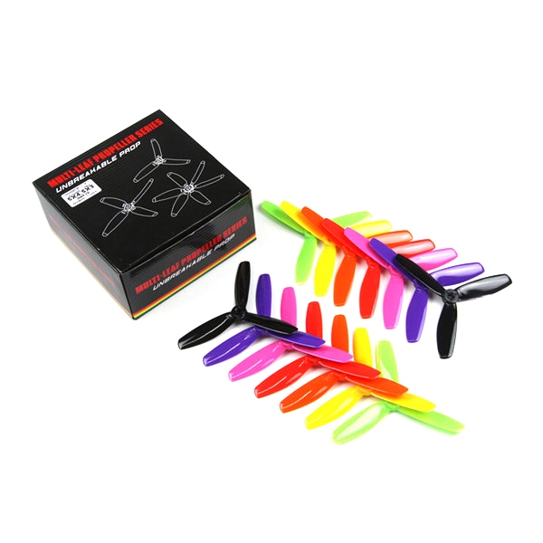 7 Pairs KingKong 5045 5x4.5 Inch 3-blade Rainbow Colorful Propellers CW CCW for FPV Racer