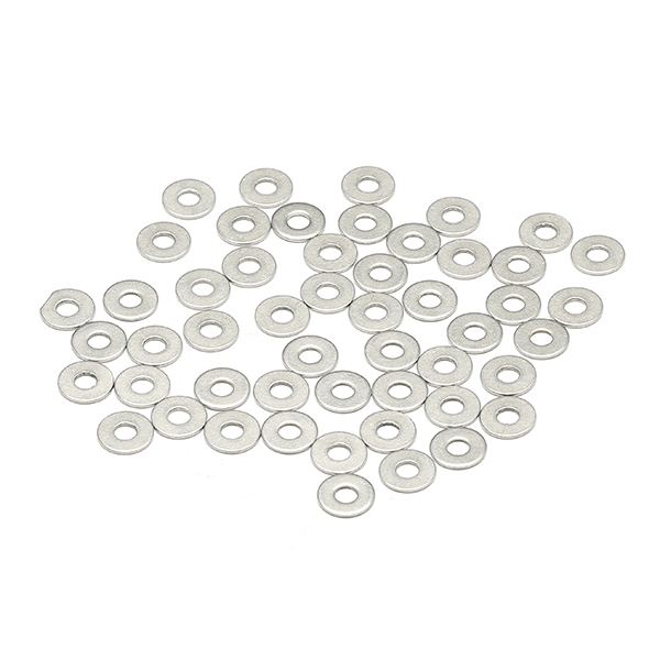 50 PCS Stainless Steel Flat Gasket Plain Washer Spacer M3*9*0.8 For M3 Motor Shalf