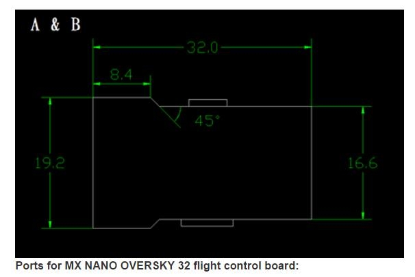 OVERSKY NAZE32 B Flight Controller Board Build In DSM2 Receiver 