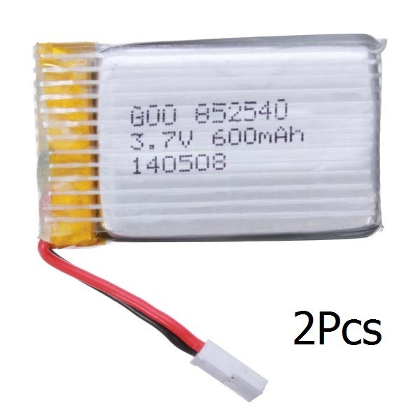 2Pcs Upgraded Syma X5C H5C X5 X5SC 3.7V 600mAh 25C Lipo Battery