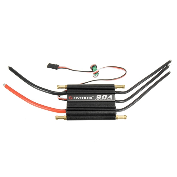 FlyColor Waterproof Brushless 90A ESC With 5.5V / 5A 2-6s BEC For RC Boat 