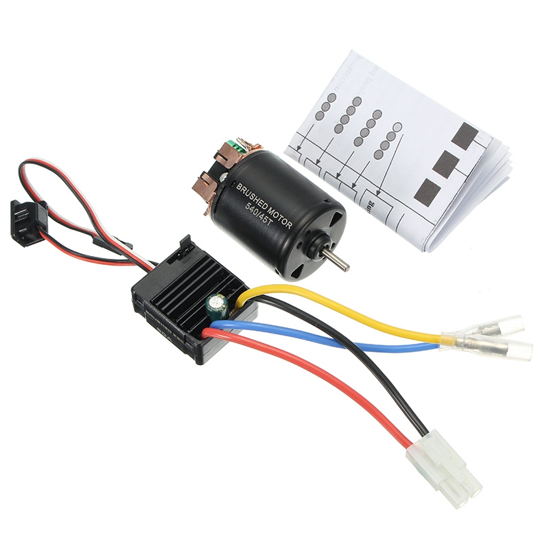 540 Motor 60A ESC Carbon Brushed Shaft 3.175mm For 1/10 RC Car