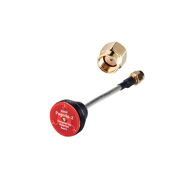 RJX 5.8G 1.2dBi RHCP/LHCP Pagoda-2 Omni FPV Antenna RP-SMA/SMA Male with Nylon Protective Cover