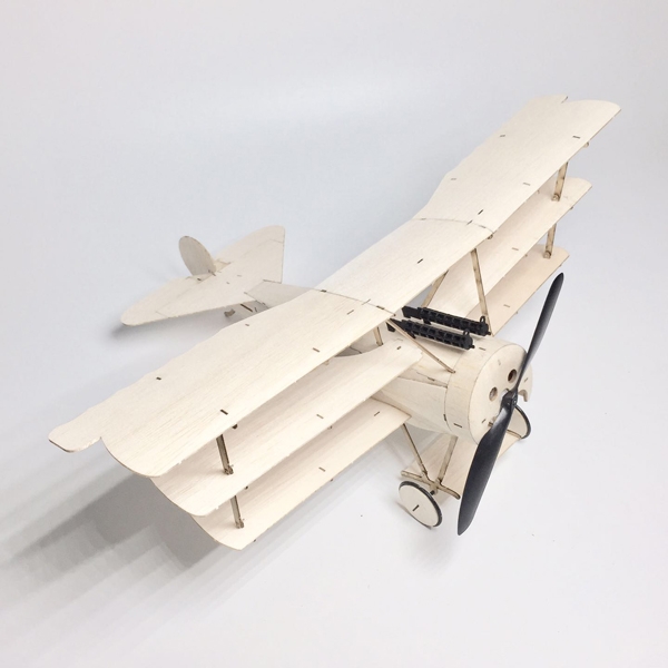 MinimumRC Fokker Dr.I 350mm Wingspan Balsa Wood Triplane Warbird RC Airplane