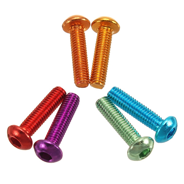 40PCS 7075 M3*6 M3*8 M3*10 M3*12 Screws for FPV Racer Purple Red Blue Gold Green Orange