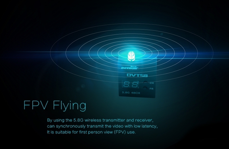 Detrum DVT58 600mW 1.5km 5.8G 48CH FPV VTX Racing Video Transmitter For Racer Drone