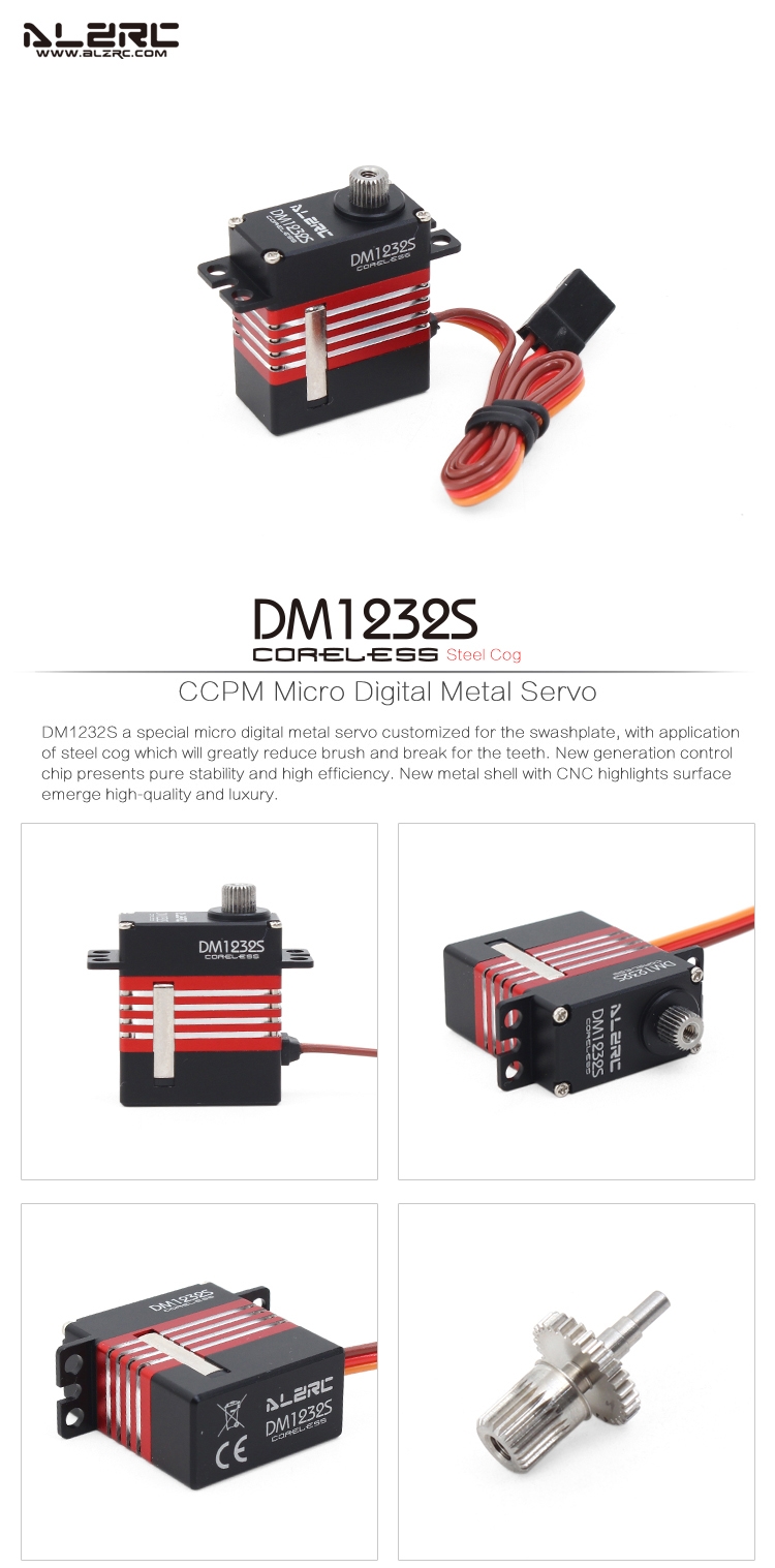 ALZRC DM1232S CCPM Micro Digital Metal Servo for Devil 380 450 465 480 RC Helicopter