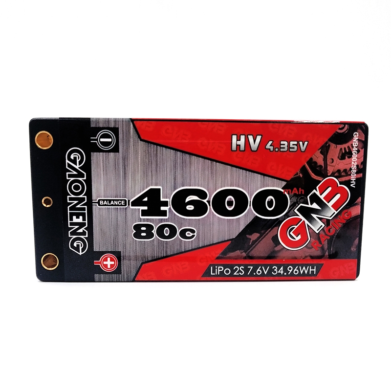 Gaoneng GNB 7.6V 4600mAh 80C HV4.35 34.96WH Lipo Battery T Plug For RC Car