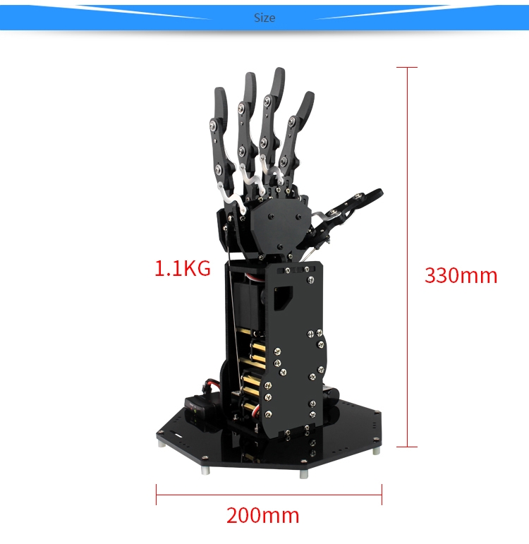 UHand Metal Manipulator Arm Robot Palm Arm Five Fingers