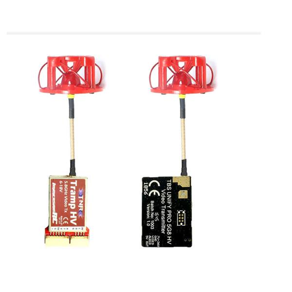 FuriousFPV 48mm 5.8G 1.7dBi RHCP Stubby Antenna U.FL with Cover Red/Black