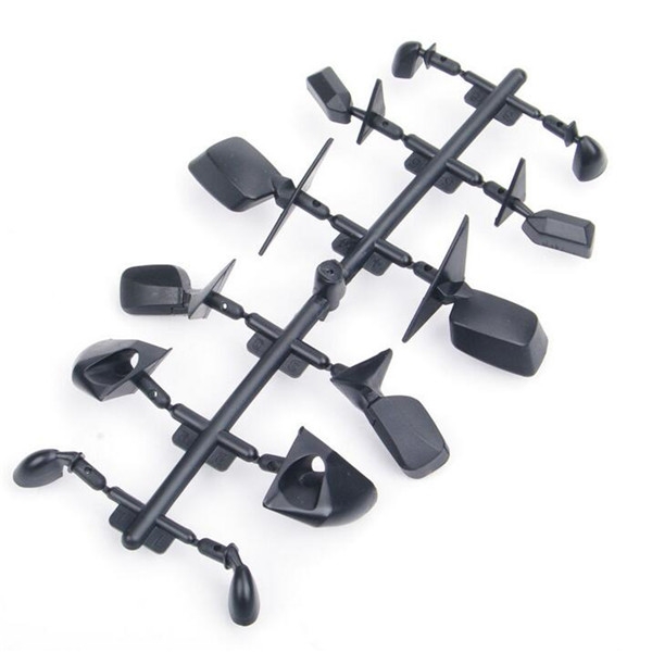 Rear View 6-Style Mirrors Set For 1:10 RC Car On Road Upgrade Black Mirror Set