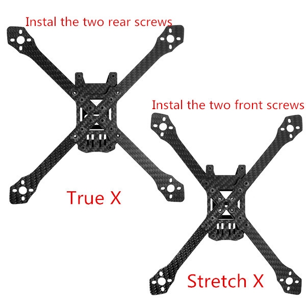 Realacc Angle220S 220mm Carbon Fiber True X Stretch X Adjustable Frame Kit 4mm Arm for RC Drone FPV Racing