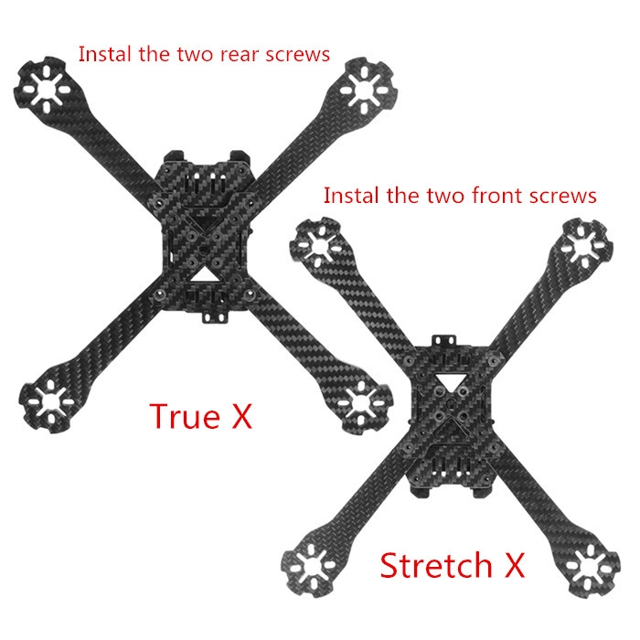 Realacc AK220 220mm Carbon Fiber True X Stretch X Adjustable Frame Kit 4mm Arm for RC Drone FPV Racing