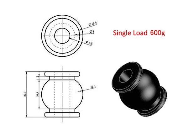 8PCS Anti-vibration Rubber Shock Absorber Ball 60g
