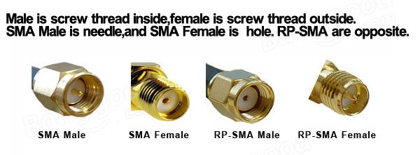 2PCS SMA Male to Male Adapter RF Connector Right Angle 90 Degree