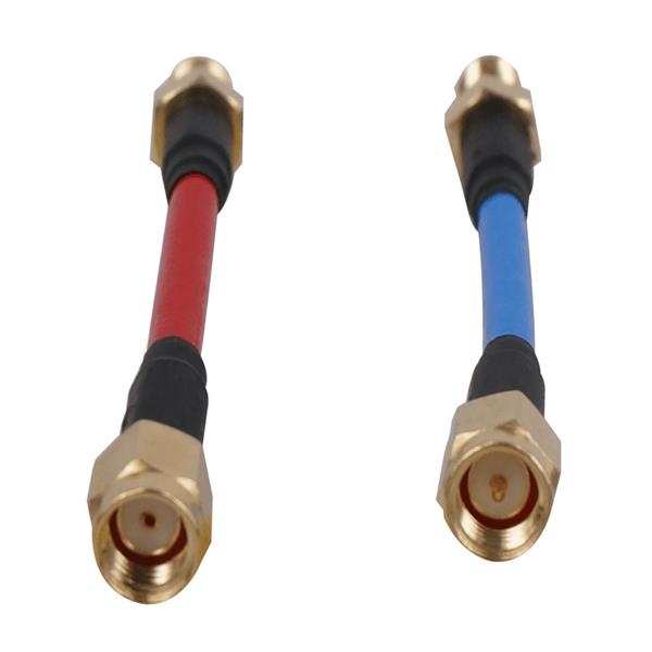 2PCS Aomway CBA004 80mm FPV Antenna Extension Cord Wire Prolonging Adaptor SMA Male Blue