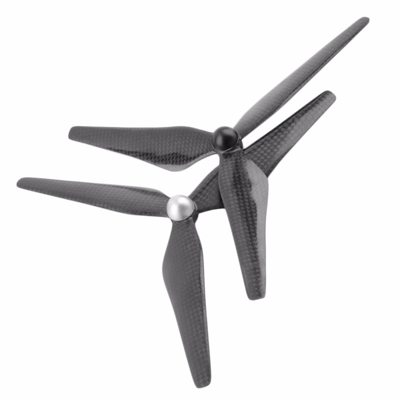 1 Pair 9450 Carbon Fiber Propellers Self-locking 3-Blade Props for DJI Phantom 2 Phantom 3 RC Drone