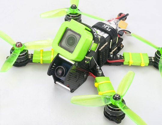 RJX Mini Camera Mount TPU Protective Case 3D Printed for FOXEER BOX 4K FPV RC Racing Drone Green Black