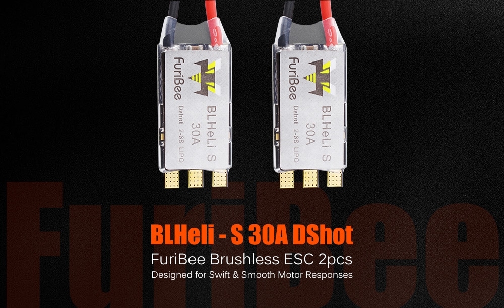 FuriBee BLHeli - S 30A DShot Brushless ESC 2pcs