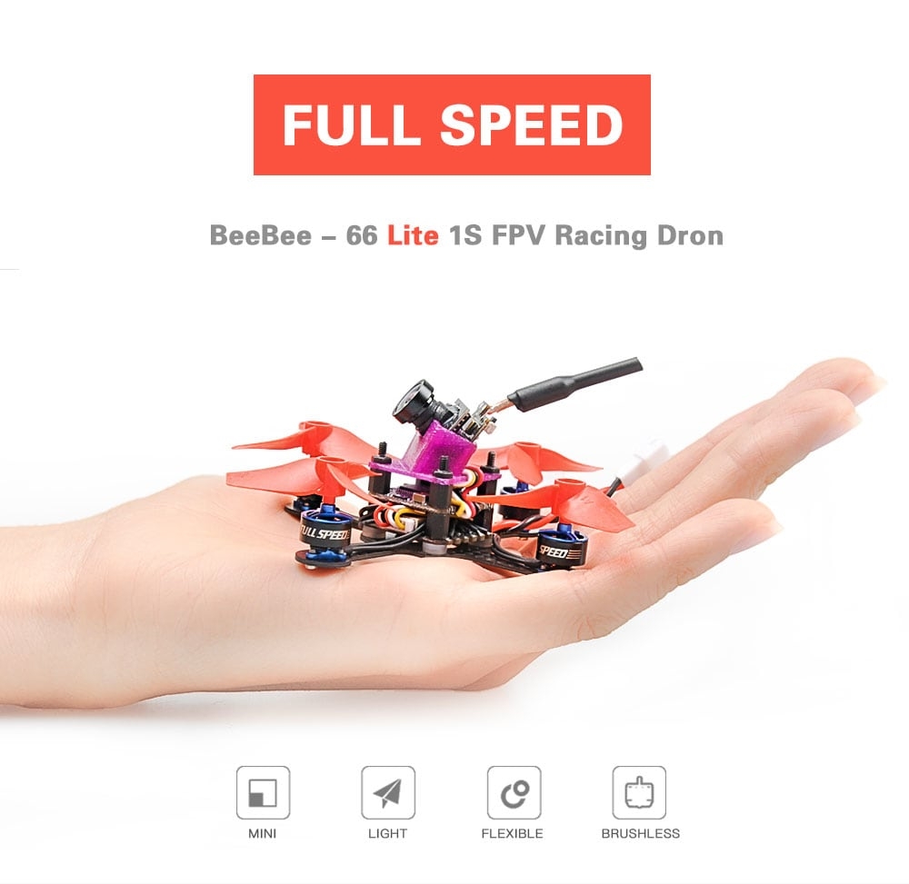 Full Speed Beebee-66 LITE 1s FPV Racing Micro Drone