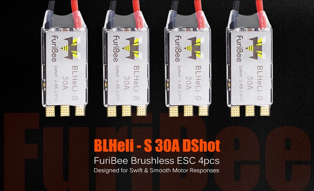 FuriBee BLHeli - S 30A DShot Brushless ESC 4pcs
