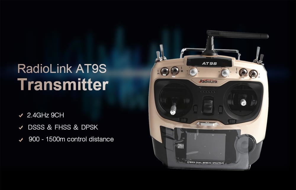 RadioLink AT9S 2.4G 10CH Radio Control Transmitter